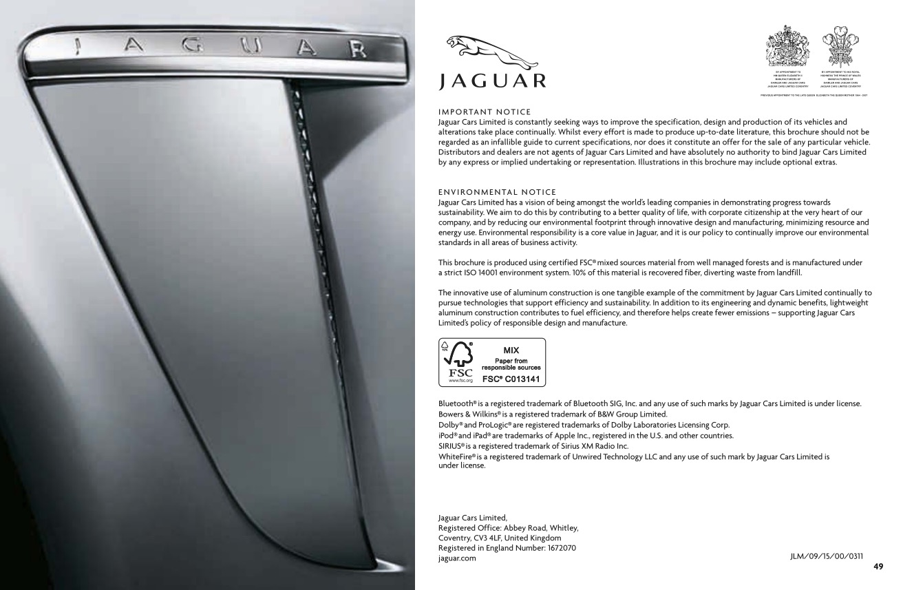 2012 Jaguar Model Lineup Brochure Page 31